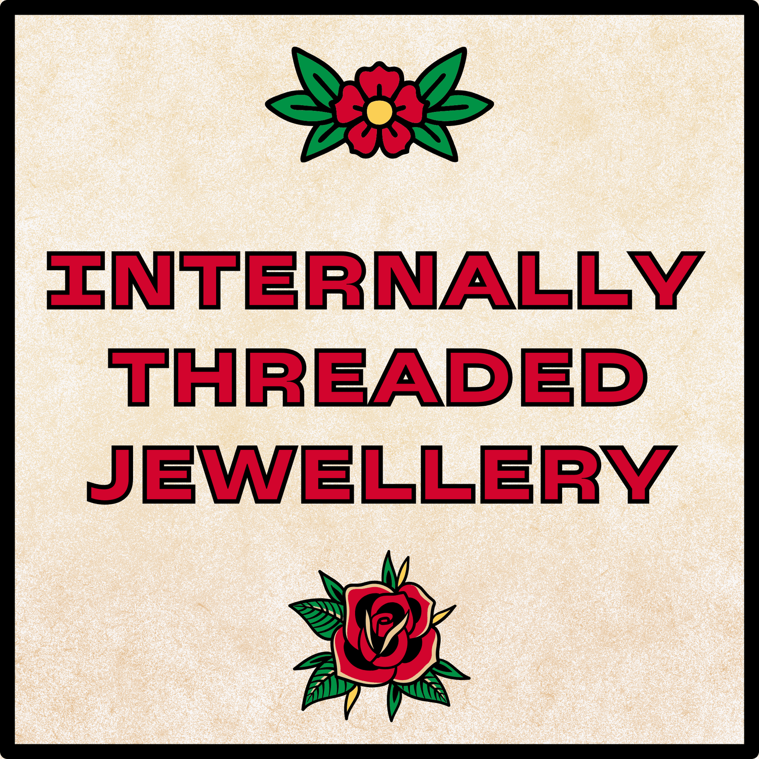 Internally threaded jewellery