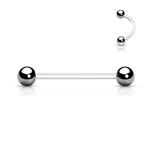 Bioflex Tongue Nipple Bar with Steel Ball