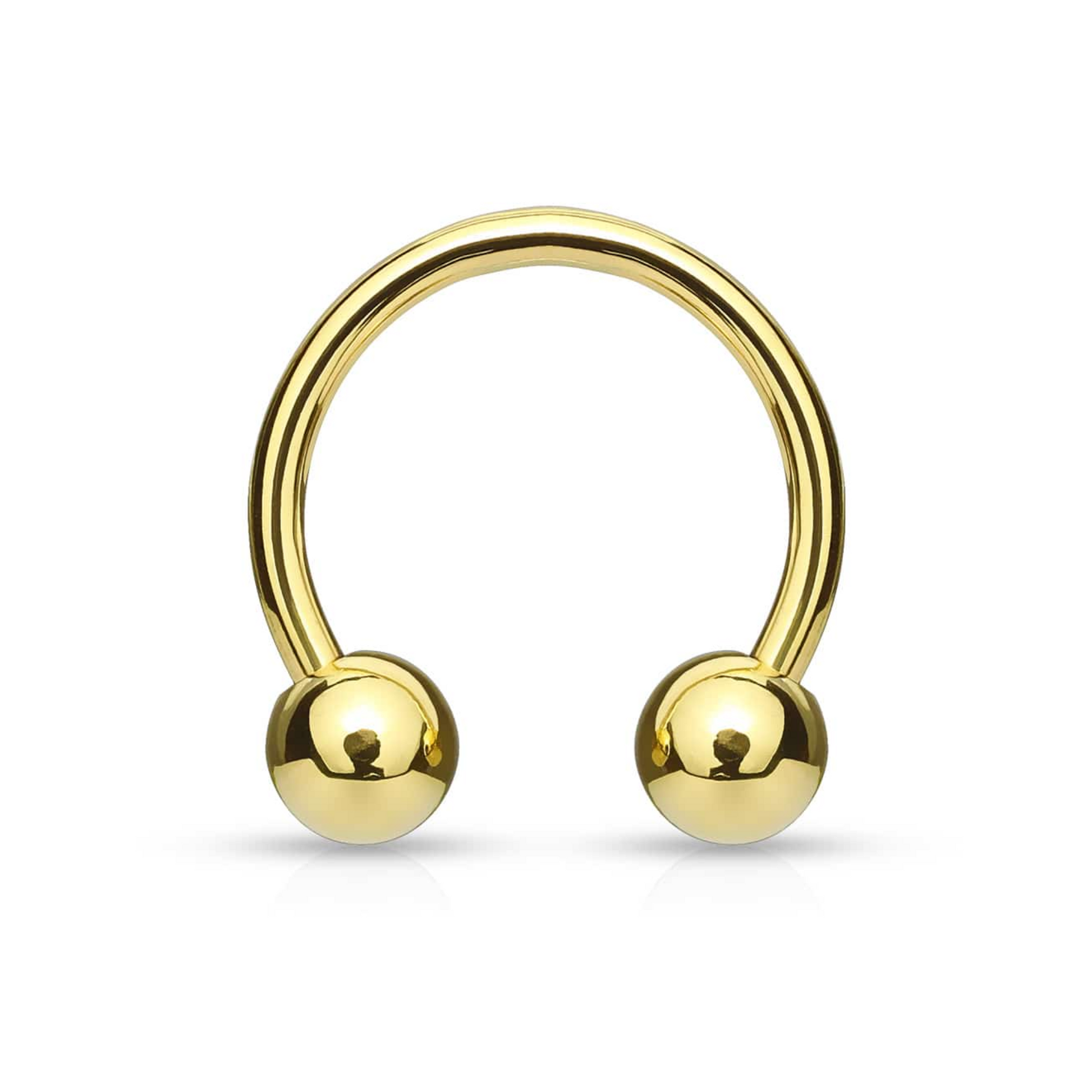 Gold Circular Horseshoe Bar with Ball