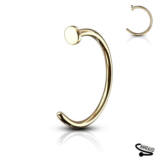 Gold Ion Plated Nose Piercing Ring