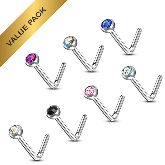 Pressfit gem 'L' bend nose studs