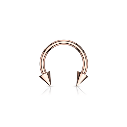 Rose Gold Spike Horseshoe 