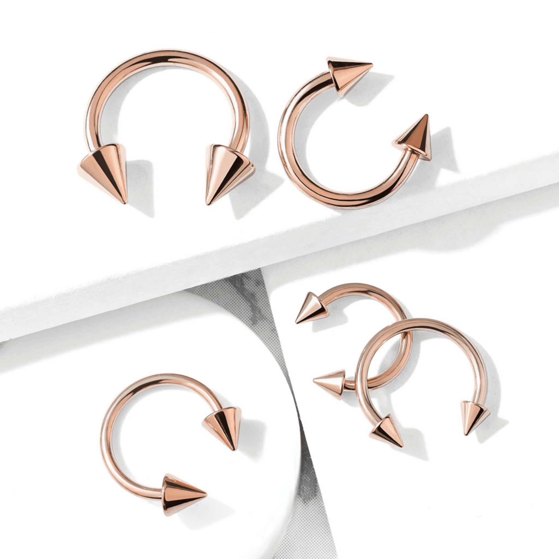 Rose Gold Spike Horseshoe range