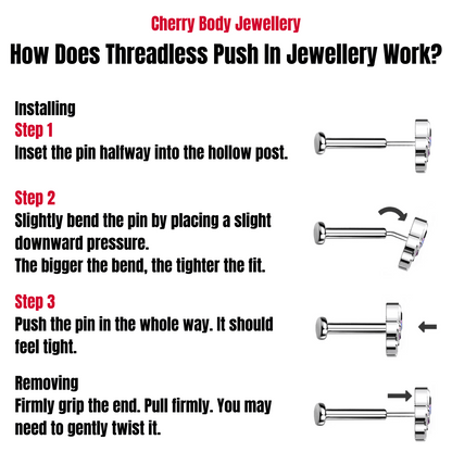 Threadless jewellery instructions